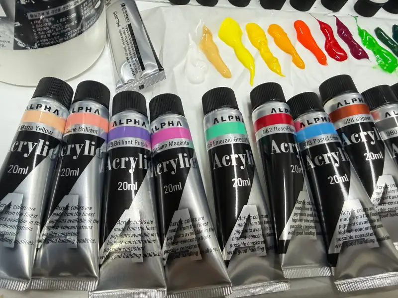 알파실버레벨아크릴물감