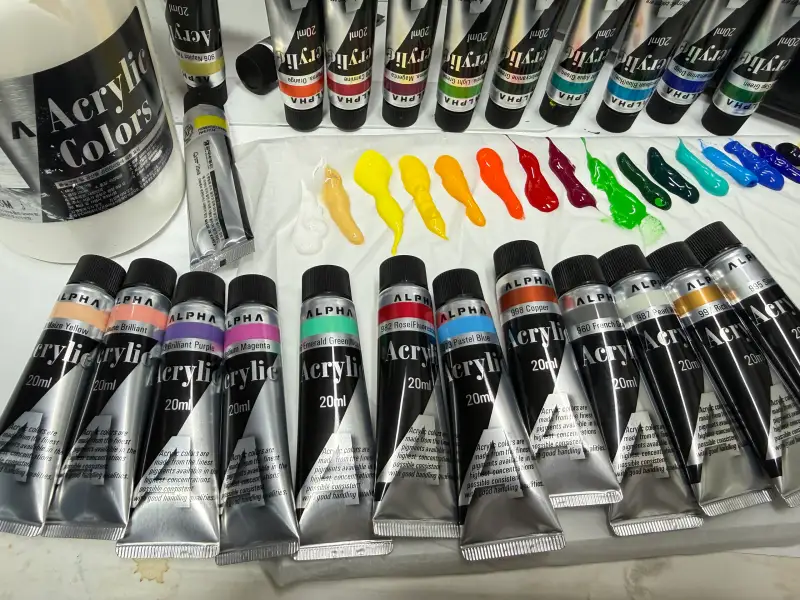 알파실버레벨아크릴물감