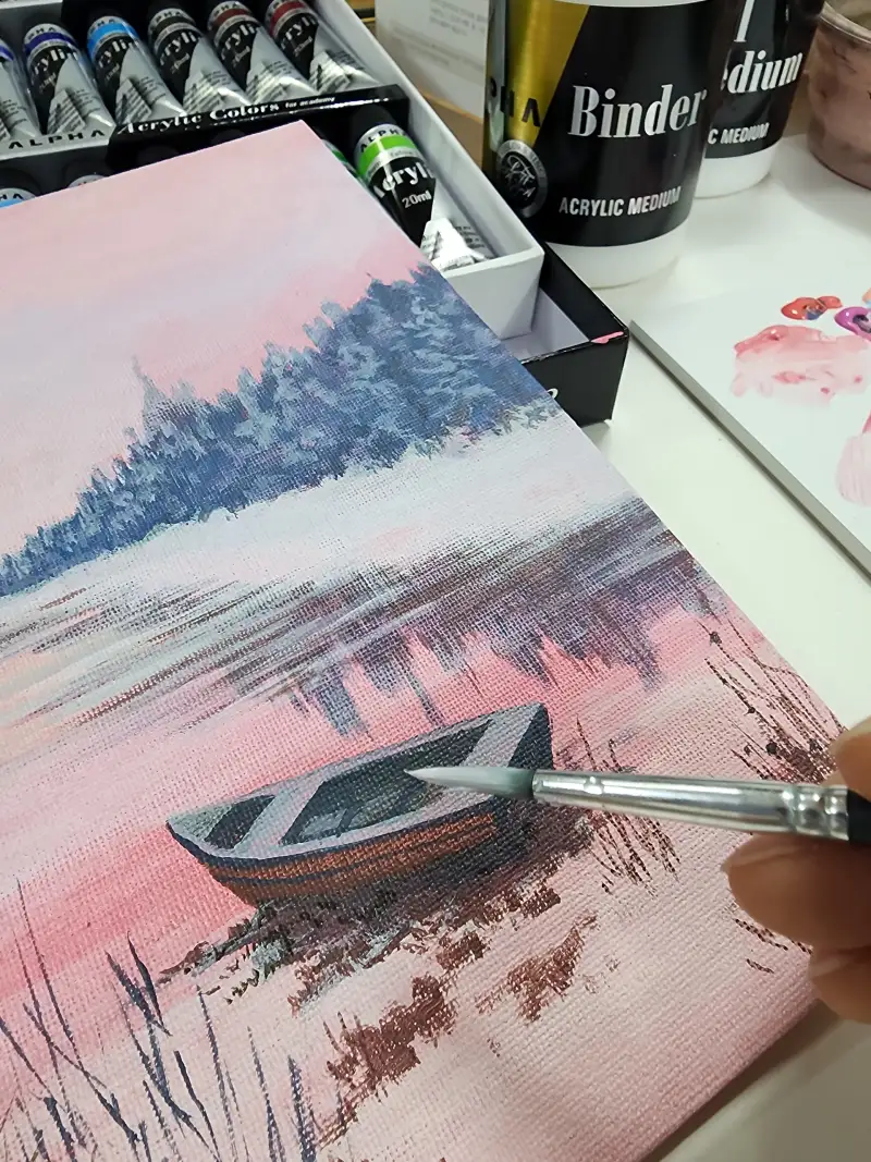 알파실버아크릴물감