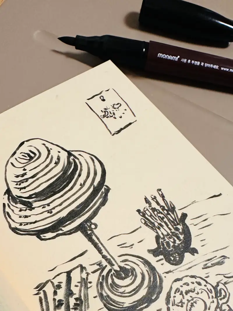 모나미드로잉붓펜