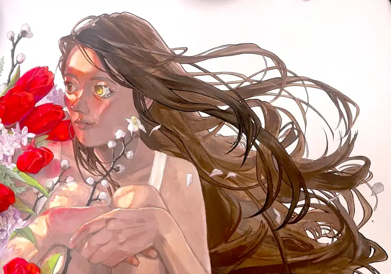 과슈,수채화,홀베인과슈,신한포스터칼라,피그마라이너