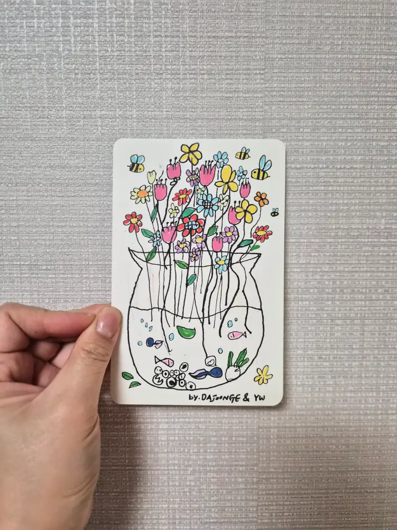 봄꽃,컴퓨터싸인펜,화병,드로잉로그,봄꽃이맞나