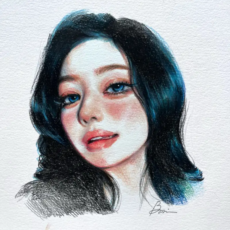 색연필,색연필인물화,인물화