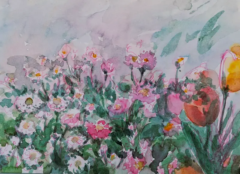 내안에서좋은것찾기,오늘,수성사인펜,모나미프러스펜,babara,바바라series30R,watercolorpalette12p