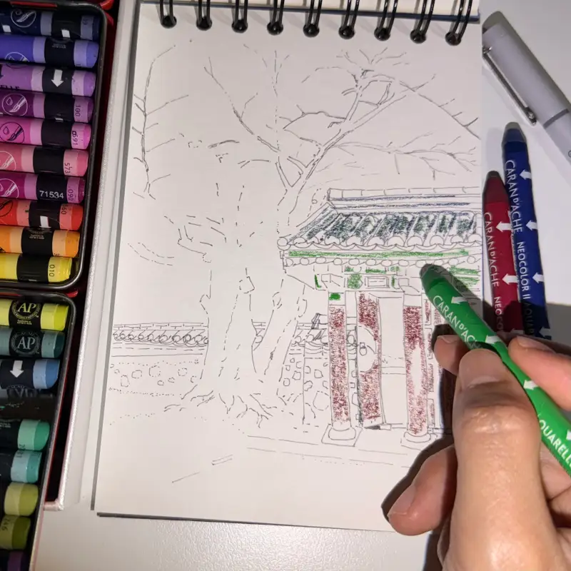 까렌다쉬,네오칼라2,수성크레용