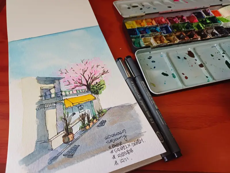 스테들러,화방네,드로잉로그