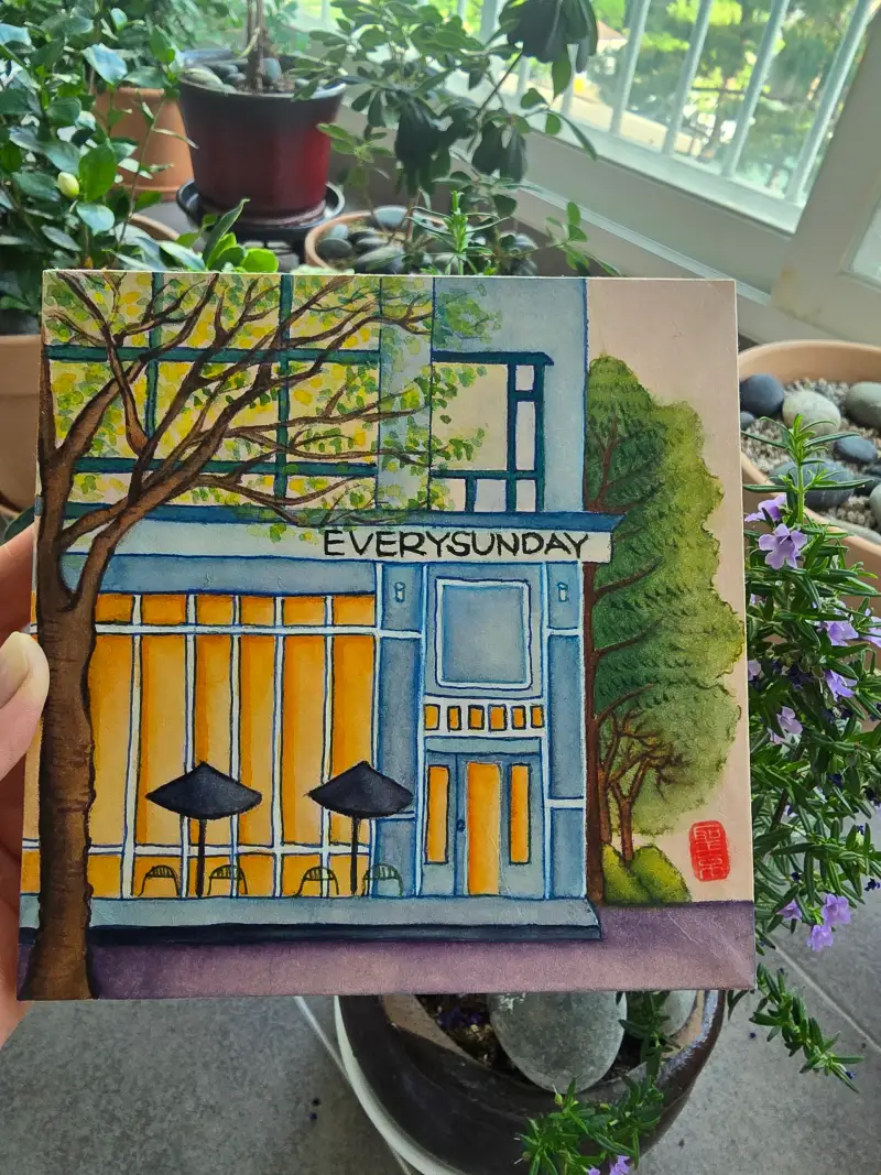 길상먹,옻지,신한한국화물감