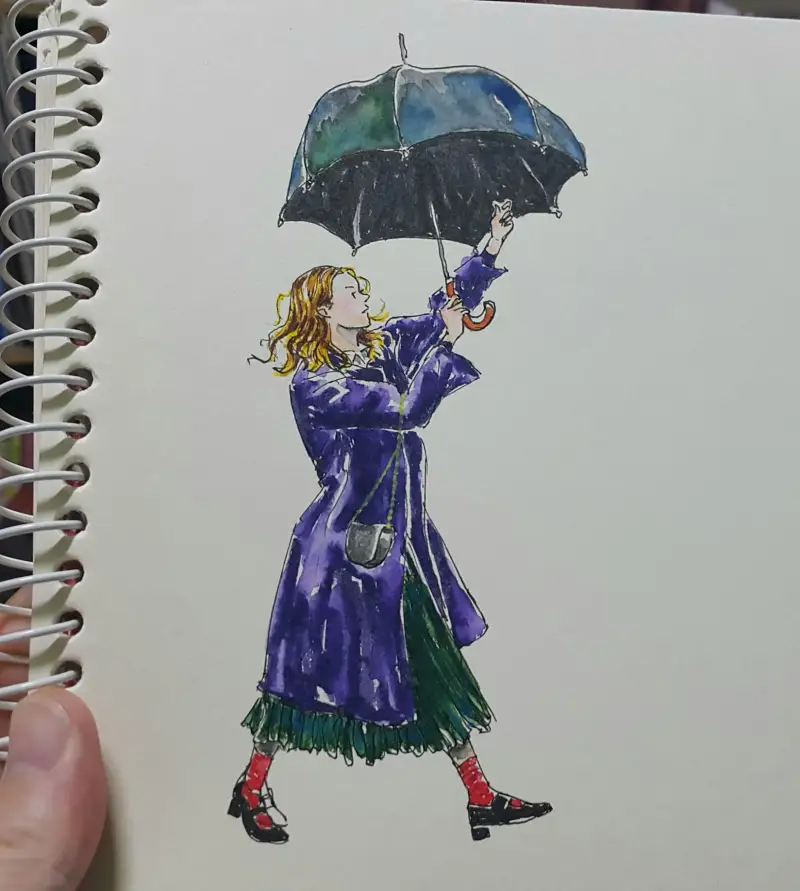 아카시아,붓펜,수채화,캘리그라피펜,쿠레타케,물붓