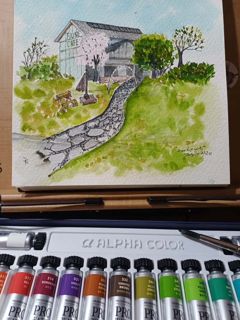 알파프로전문가용수채물감