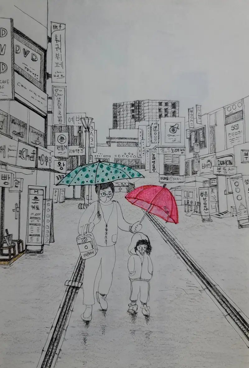 드로잉로그15기,3주차,우리동네,스테들러