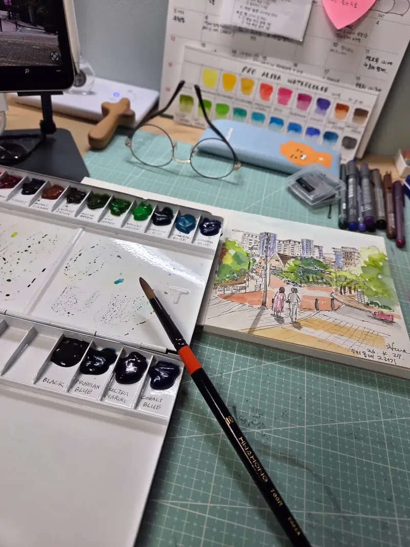 신우아트타이탄알루미늄파레트,알파전문가용수채물감,화방넷드로잉로그