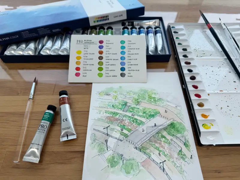 하네뮬레브리타니아수채화스케치북,알파프로전문가용수채화물감,신우아트타이탄알루미늄수채화파렛트,사쿠라피그마마이크론PN피그먼트