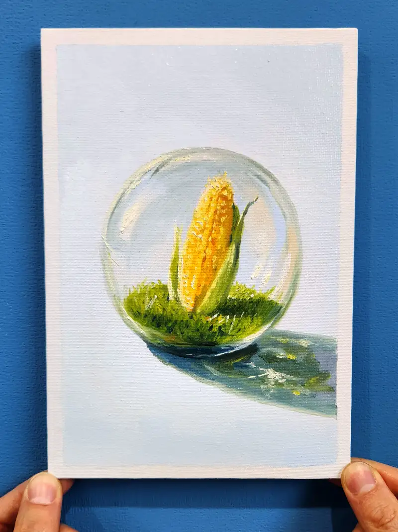 드로잉로그16기,초당옥수수,여름,유리구슬,EunwooStudio,유화