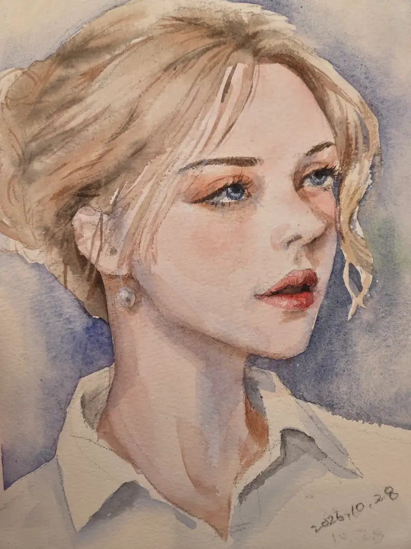 드로잉17주3차,자유주제,수채화,Watercolor,인물화
