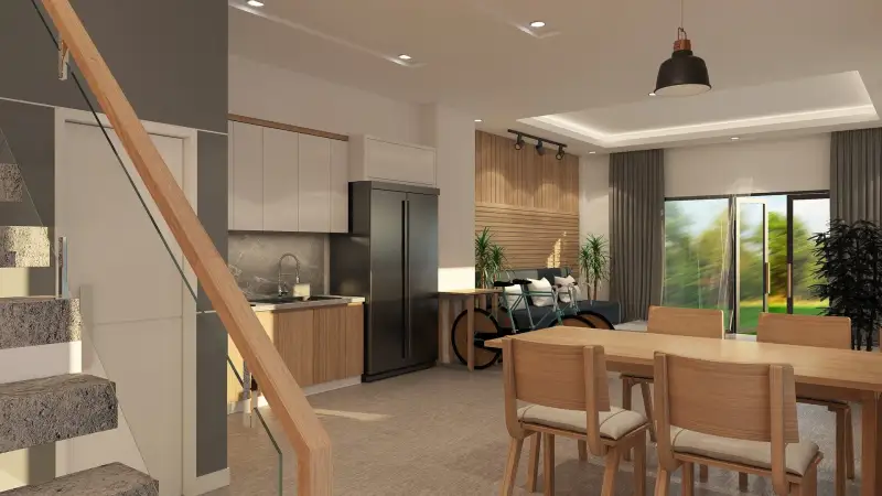 냉장고,의자,인테리어,조명